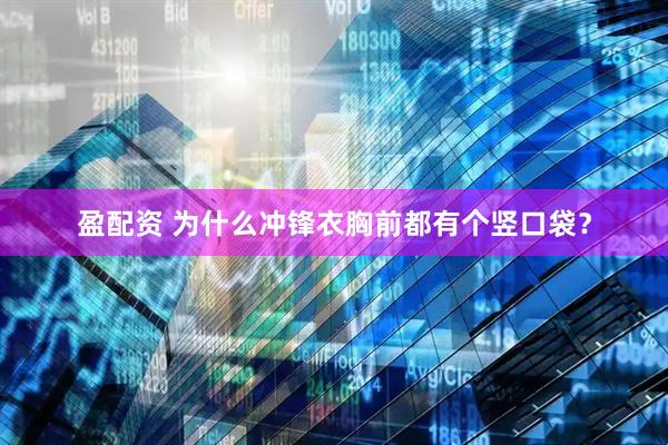 盈配资 为什么冲锋衣胸前都有个竖口袋？